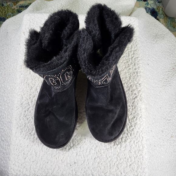 UGG Classic Gem Mini Black Boots Women's bootie size 9 - Picture 3 of 7